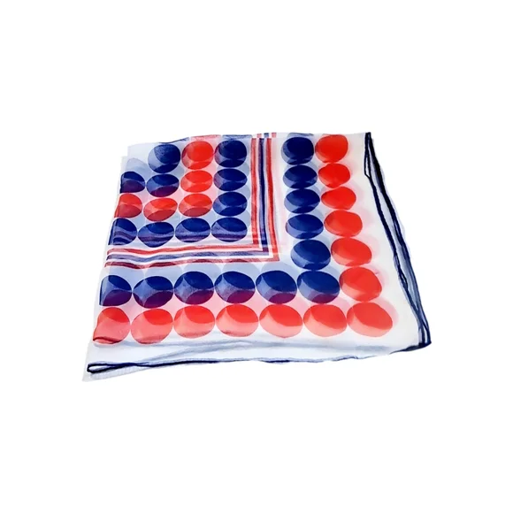 🌲10/$20. Polka Dot Sheer carf - Red, White, and Blue - Picture 6 of 6